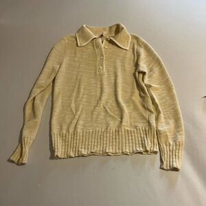 VINTAGE R&K originals cream collared sweater 12